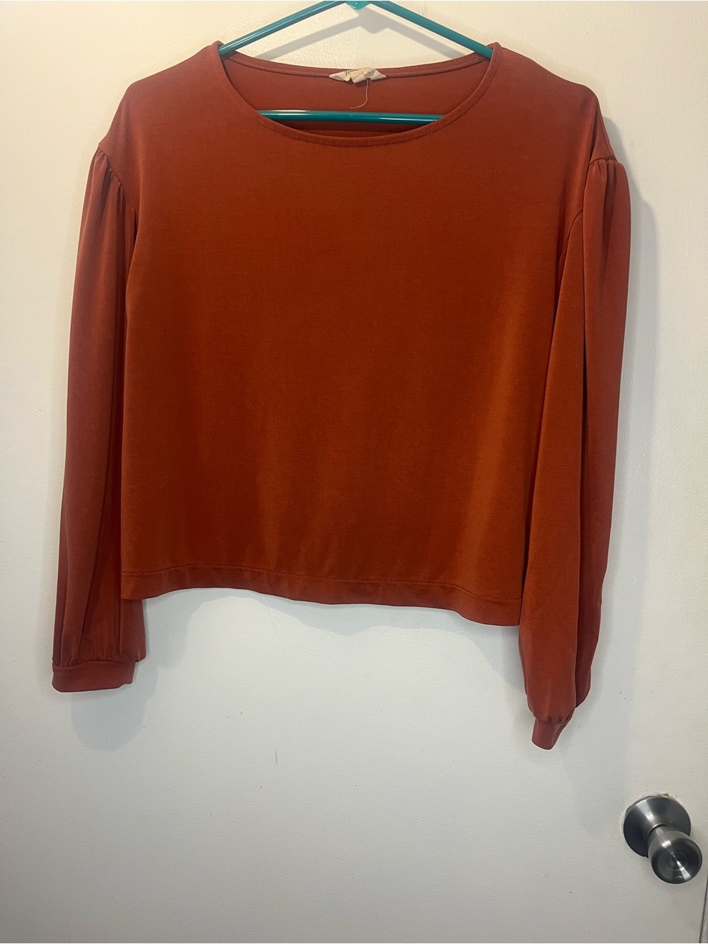 Madewell Rust Orange Long-Sleeve Crewneck Sweatshirt